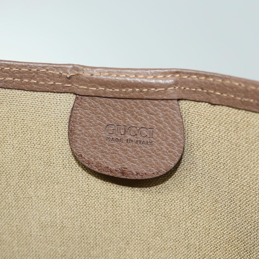 GUCCI GG Supreme Web Sherry Line Tote Bag PVC Beige 002 58 6487 yk13737