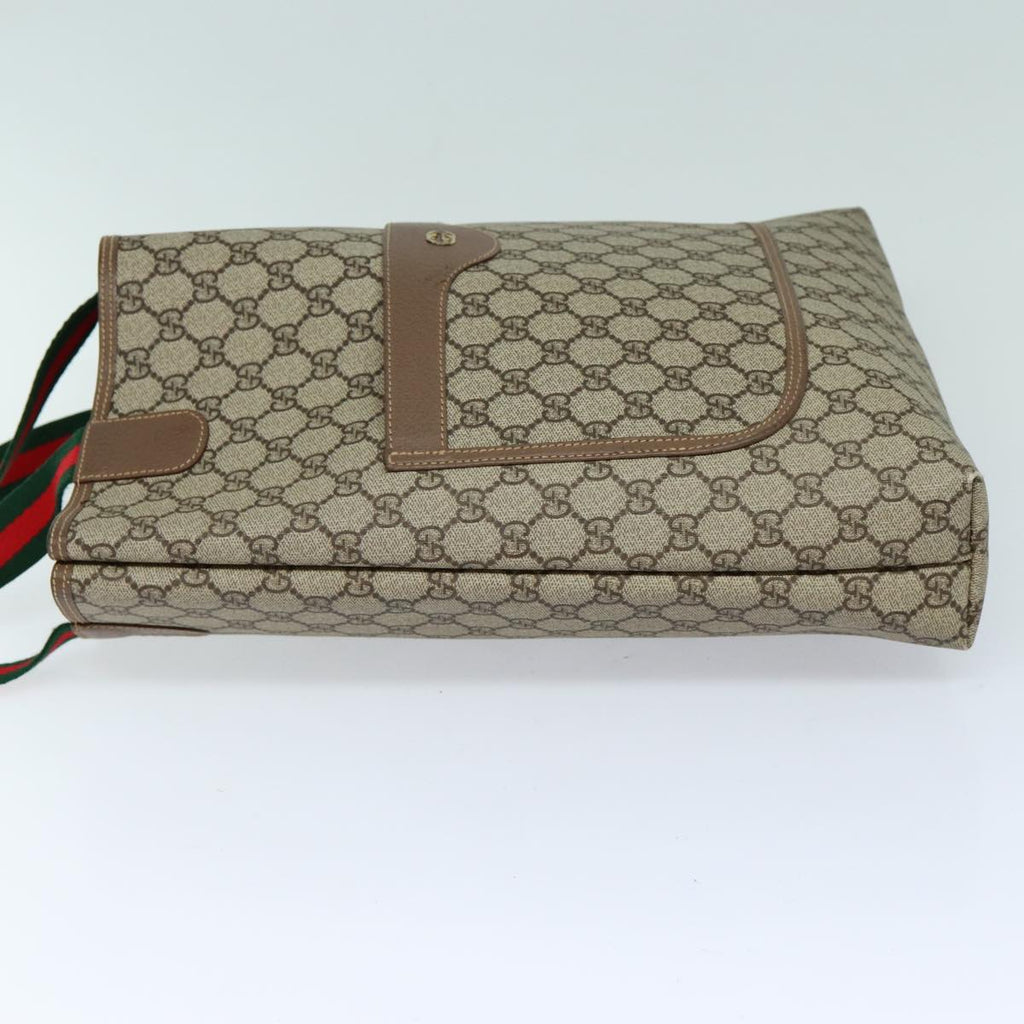 GUCCI GG Supreme Web Sherry Line Tote Bag PVC Beige 002 58 6487 yk13737