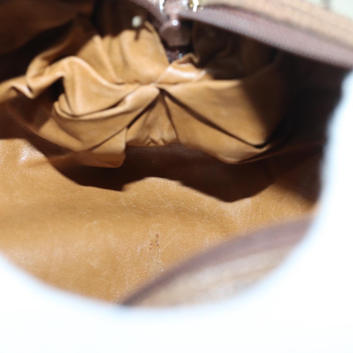 GUCCI GG Supreme Pouch PVC Leather Beige yk13742