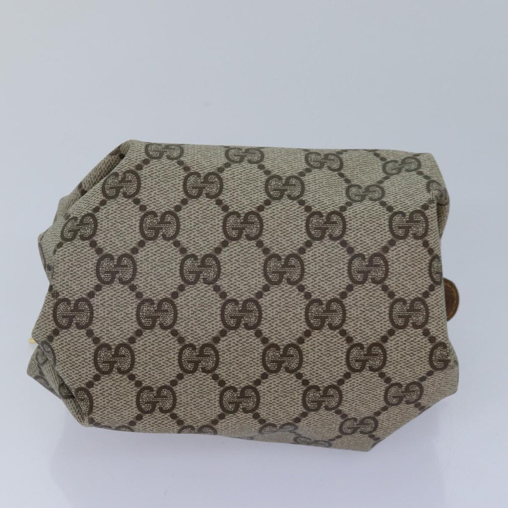 GUCCI GG Supreme Pouch PVC Leather Beige yk13742