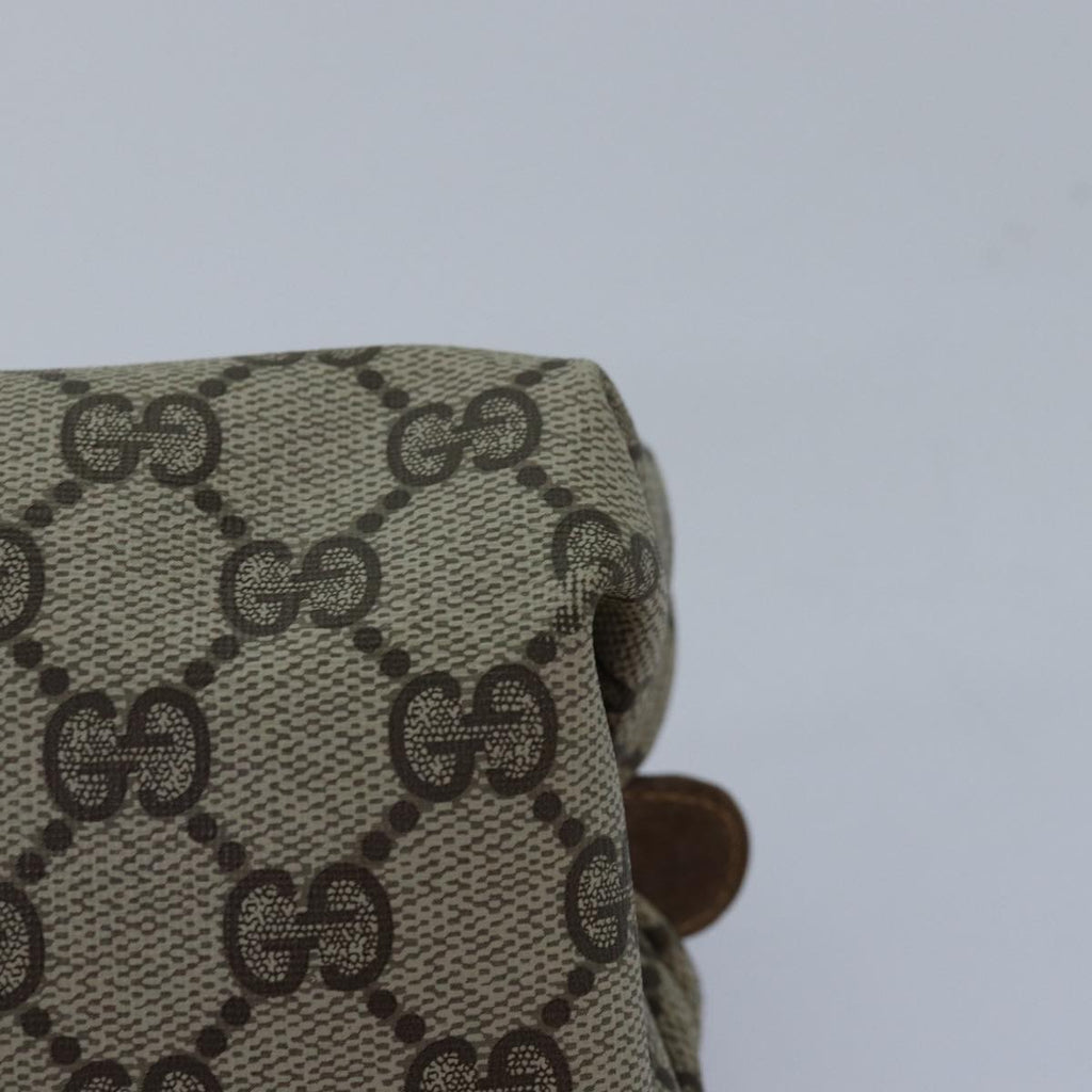 GUCCI GG Supreme Pouch PVC Leather Beige yk13742