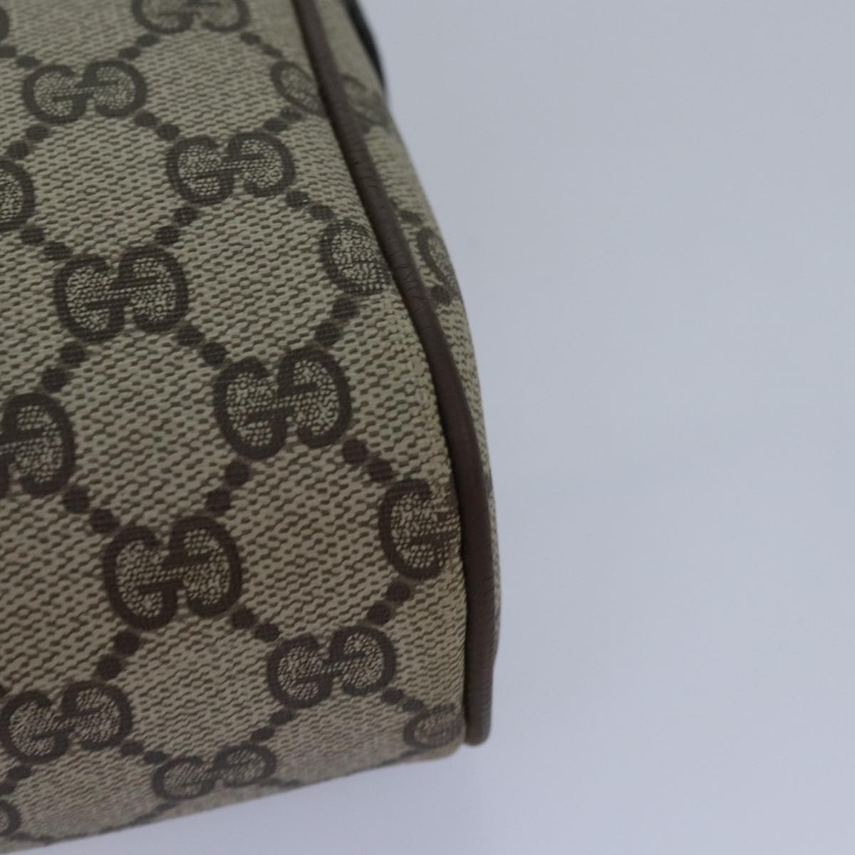 GUCCI GG Supreme Web Sherry Line Clutch Bag PVC Beige Red 63 01 012 yk13788