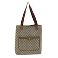 GUCCI GG Supreme Web Sherry Line Tote Bag PVC Beige Red 39 02 003 yk13803