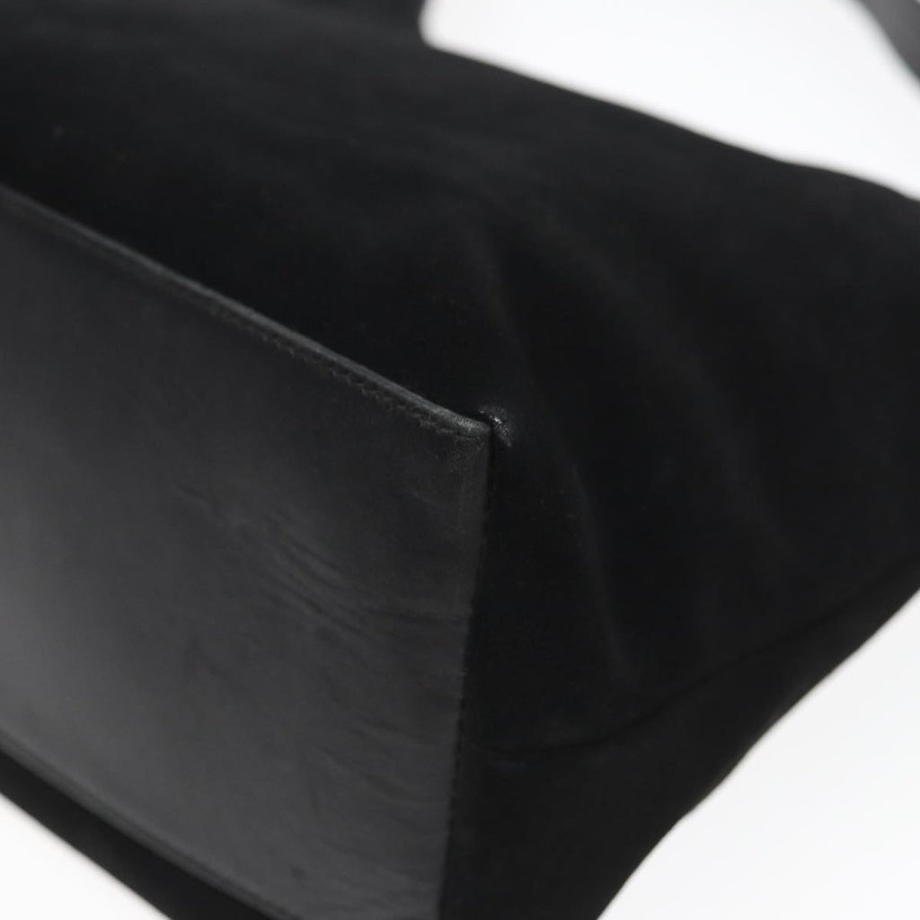 GUCCI Shoulder Bag Suede Black 001 3386 yk13807