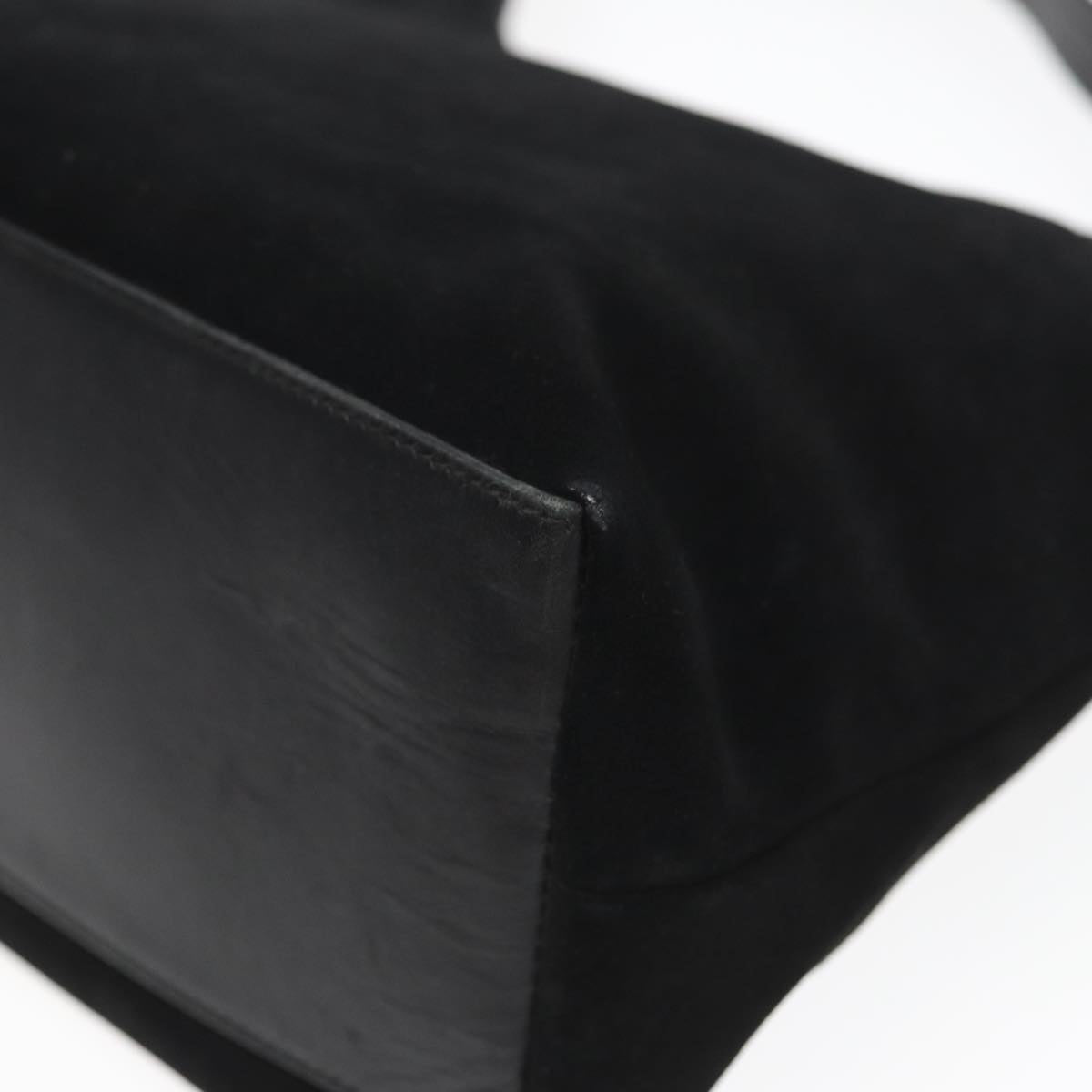GUCCI Shoulder Bag Suede Black 001 3386 yk13807