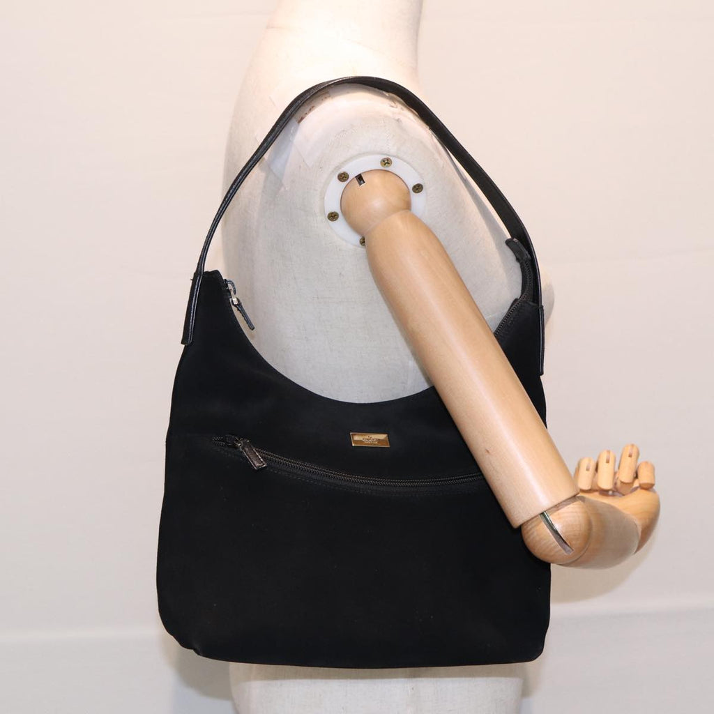 GUCCI Shoulder Bag Suede Black 001 3386 yk13807