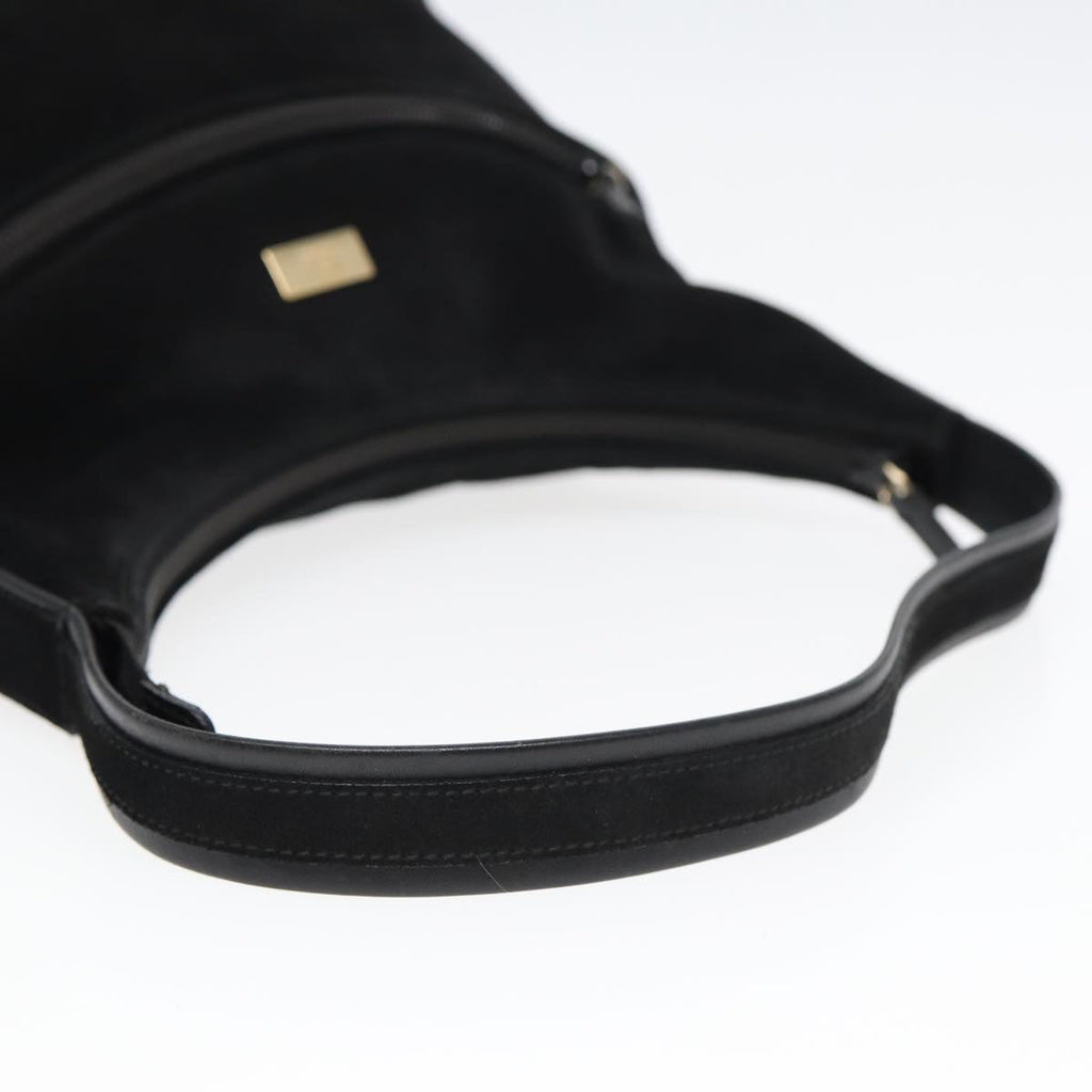 GUCCI Shoulder Bag Suede Black 001 3386 yk13807
