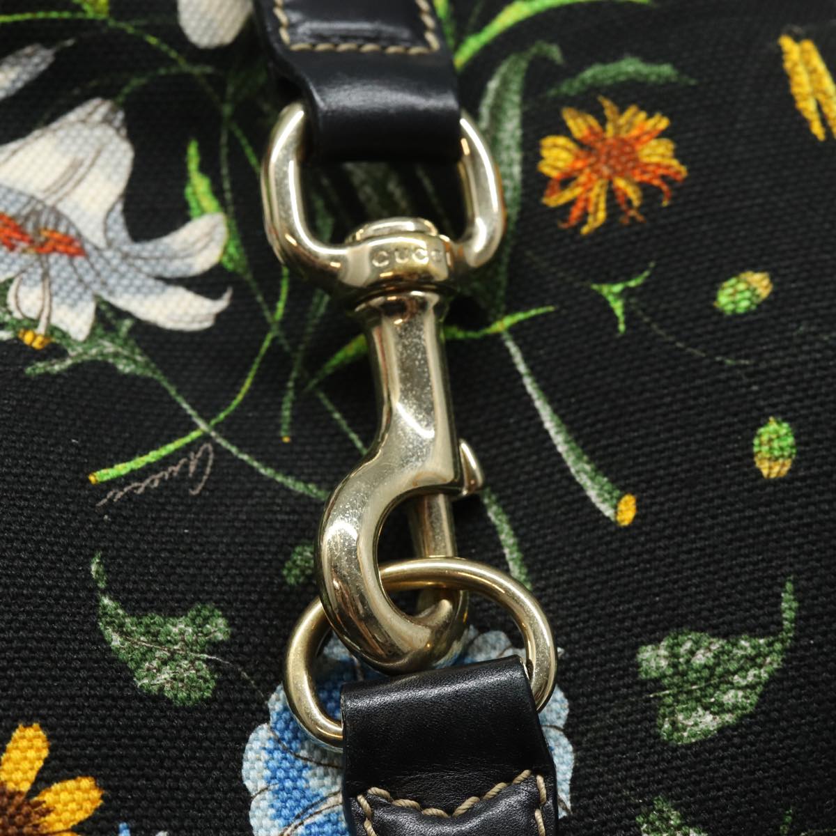 GUCCI Flora Jackie Shoulder Bag Canvas Multicolor 153693 yk13815