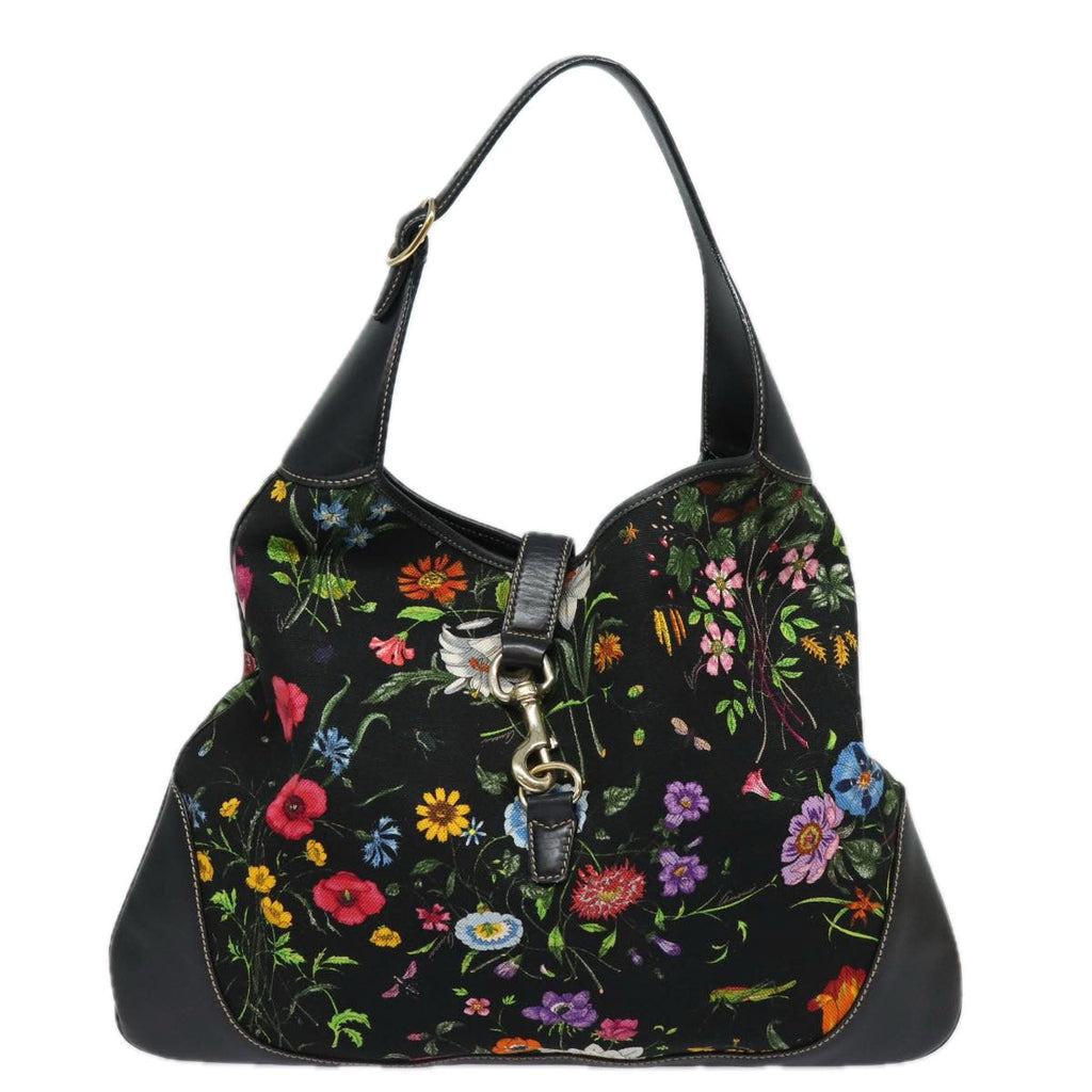 GUCCI Flora Jackie Shoulder Bag Canvas Multicolor 153693 yk13815