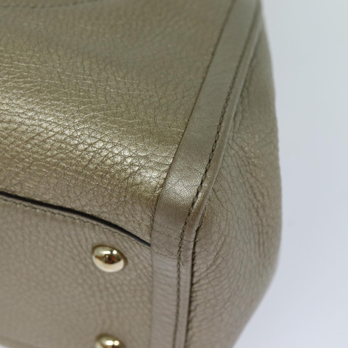 GUCCI Soho Hand Bag Leather 2way Gold 336751 yk13817