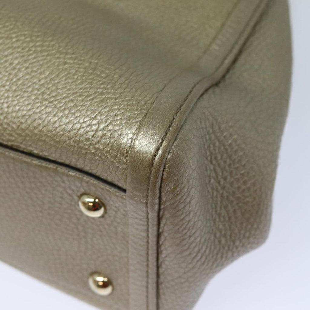 GUCCI Soho Hand Bag Leather 2way Gold 336751 yk13817