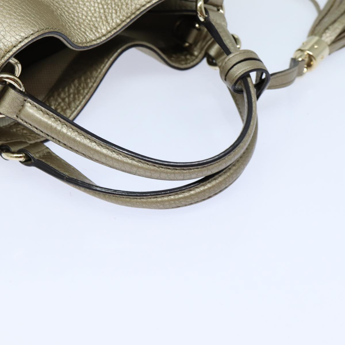 GUCCI Soho Hand Bag Leather 2way Gold 336751 yk13817