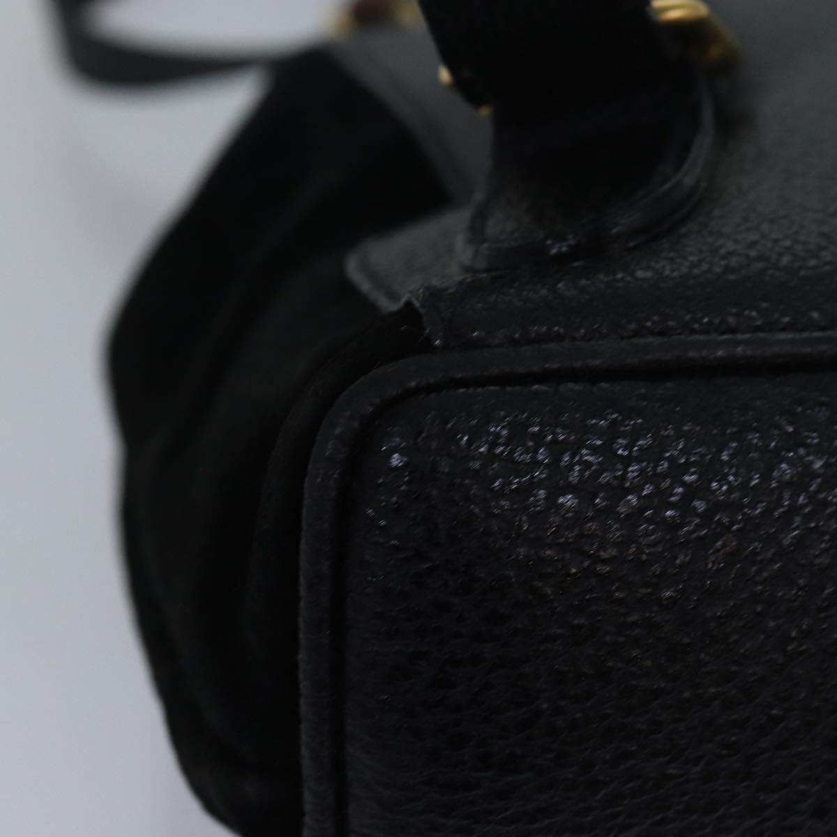 GUCCI Bamboo Backpack Suede Black 003 1956 0030 yk13819