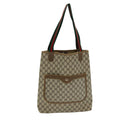 GUCCI GG Supreme Web Sherry Line Tote Bag PVC Beige Red 40 02 003 yk13821