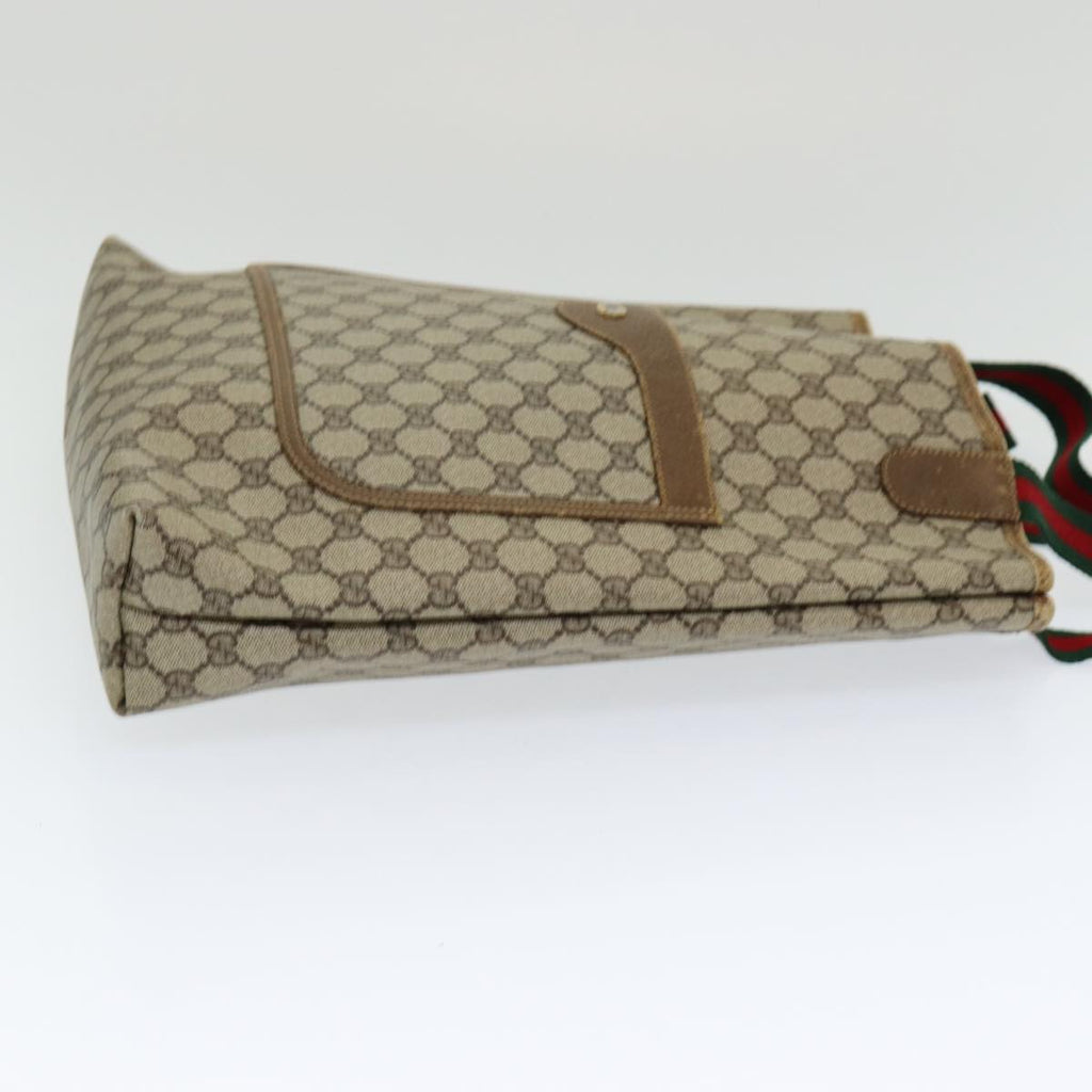GUCCI GG Supreme Web Sherry Line Tote Bag PVC Beige Red 40 02 003 yk13821