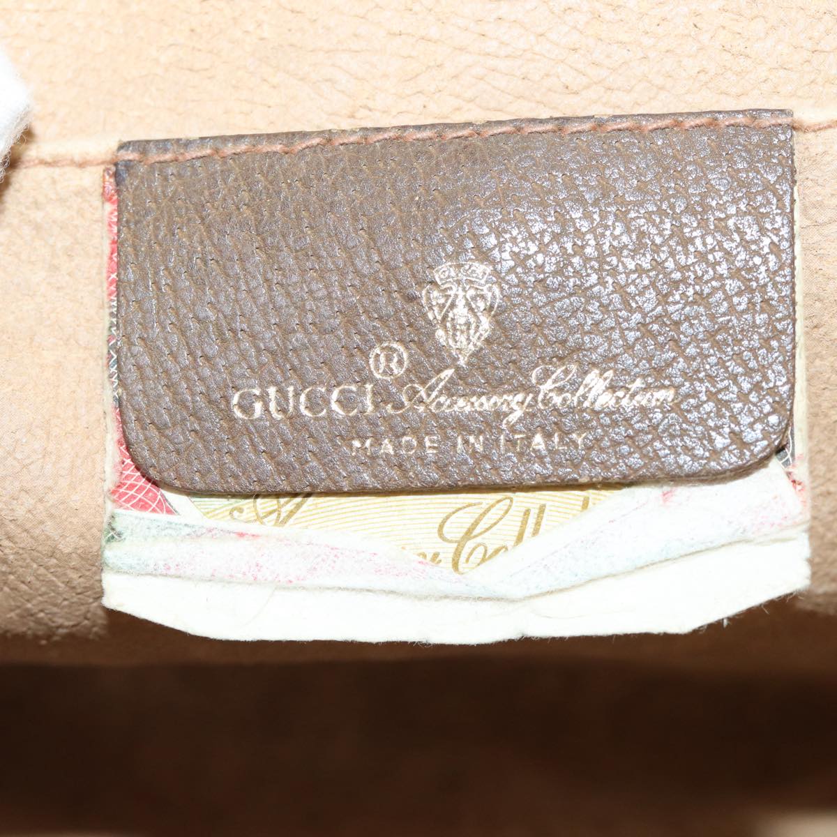 GUCCI GG Supreme Web Sherry Line Clutch Bag PVC Beige Red 89 01 030 yk13877