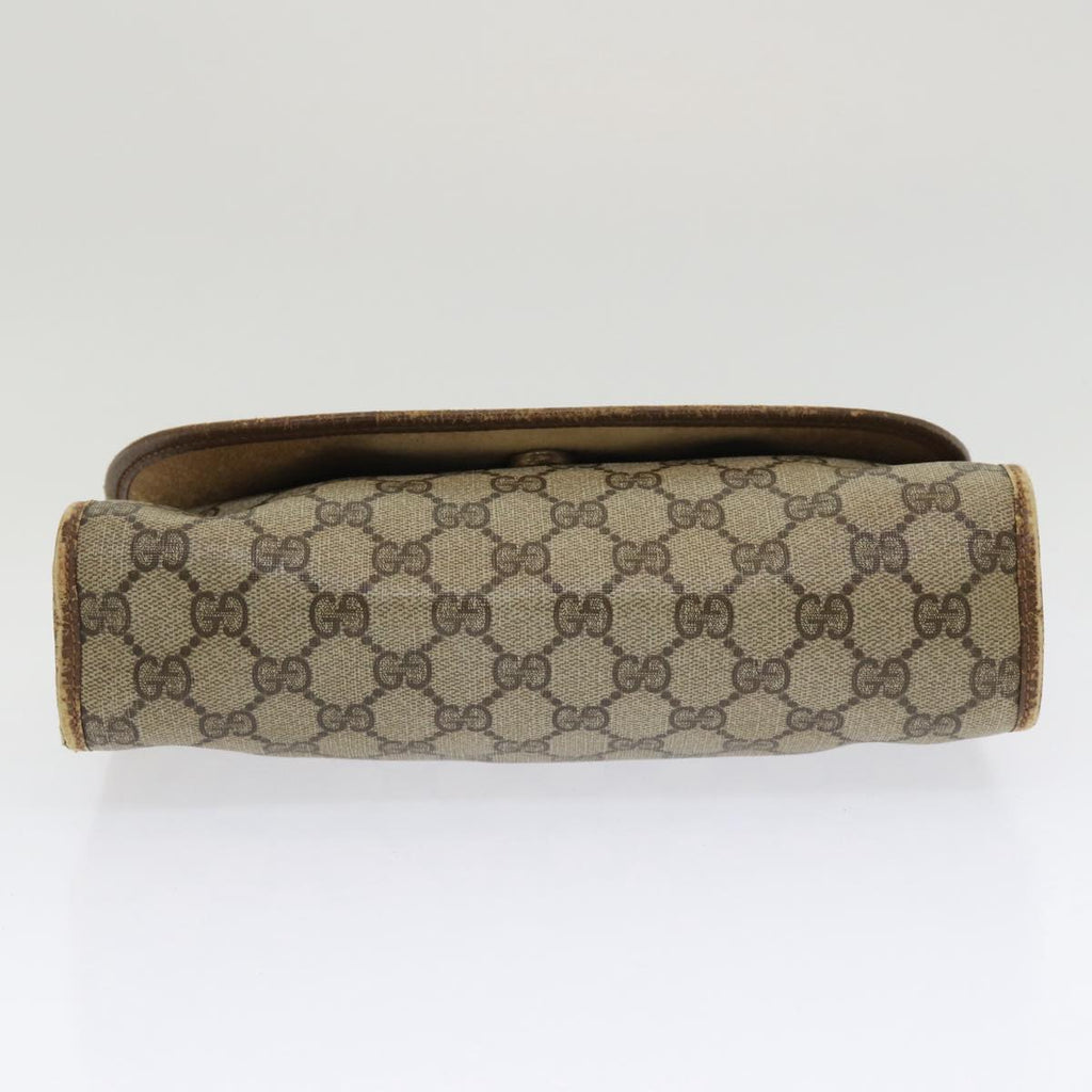 GUCCI GG Supreme Web Sherry Line Clutch Bag PVC Beige Red 89 01 030 yk13877