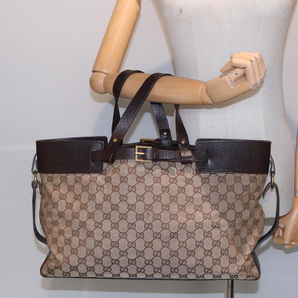 GUCCI GG Canvas Tote Bag Beige 106251 yk13879