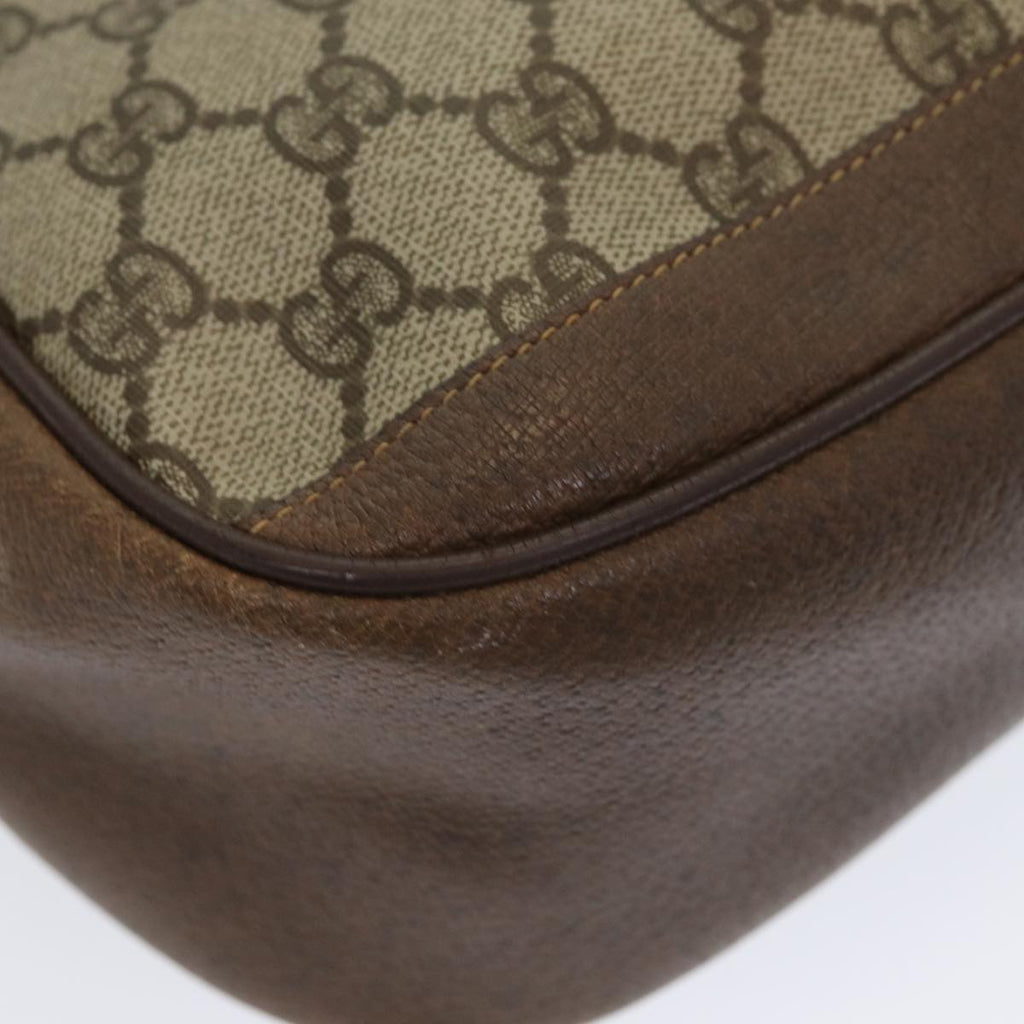 GUCCI GG Supreme Web Sherry Line Shoulder Bag PVC Beige 116 02 076 yk13885