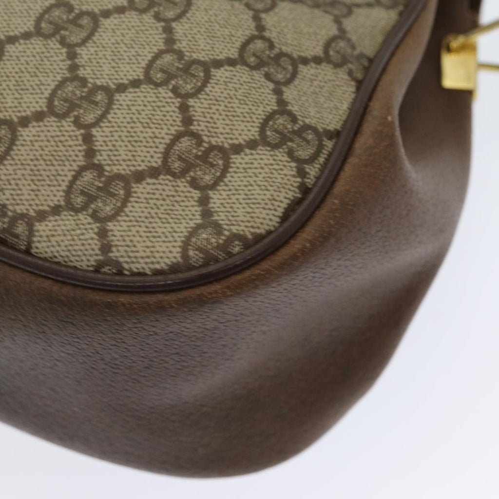 GUCCI GG Supreme Web Sherry Line Shoulder Bag PVC Beige 116 02 076 yk13885