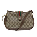 GUCCI GG Supreme Web Sherry Line Shoulder Bag PVC Beige 116 02 076 yk13885