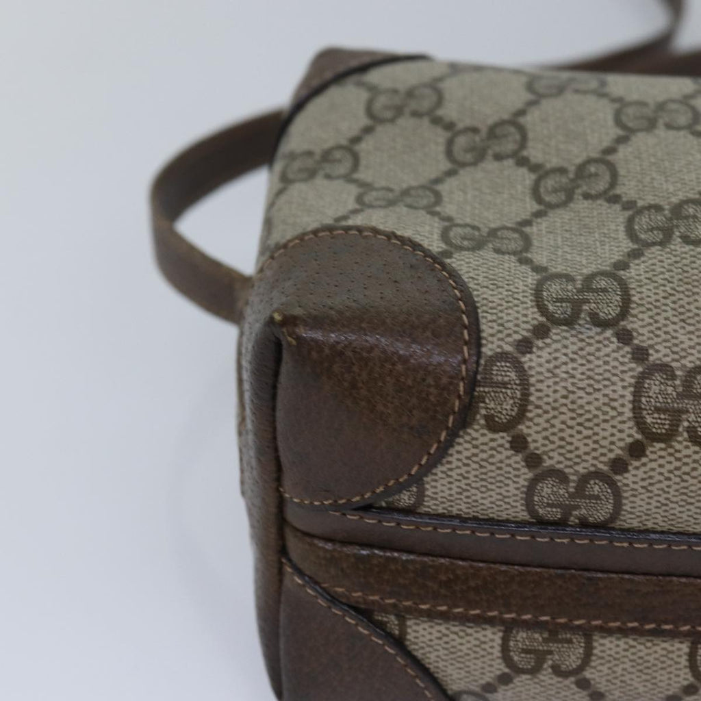 GUCCI GG Supreme Shoulder Bag PVC Beige yk13896
