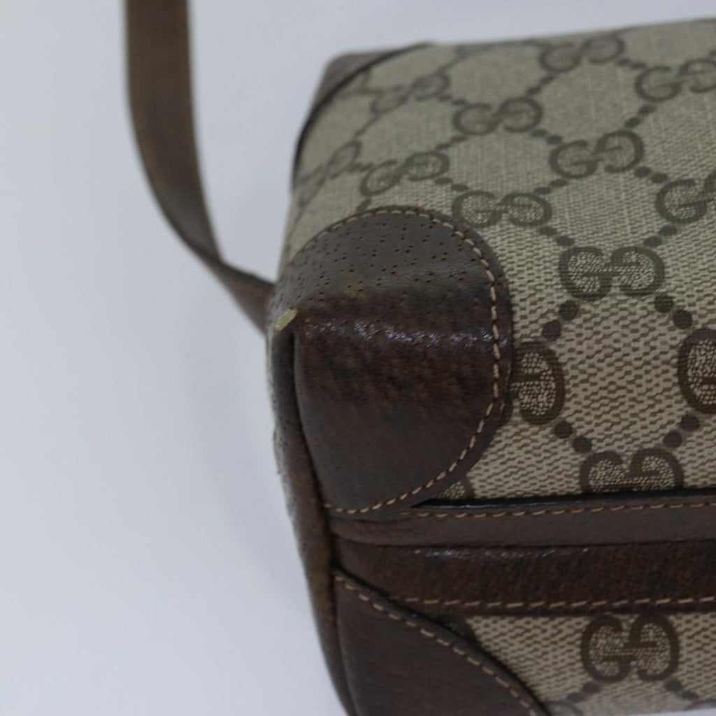 GUCCI GG Supreme Shoulder Bag PVC Beige yk13896