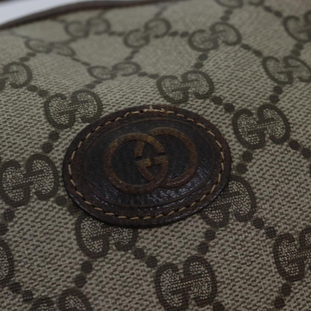 GUCCI GG Supreme Shoulder Bag PVC Beige yk13896