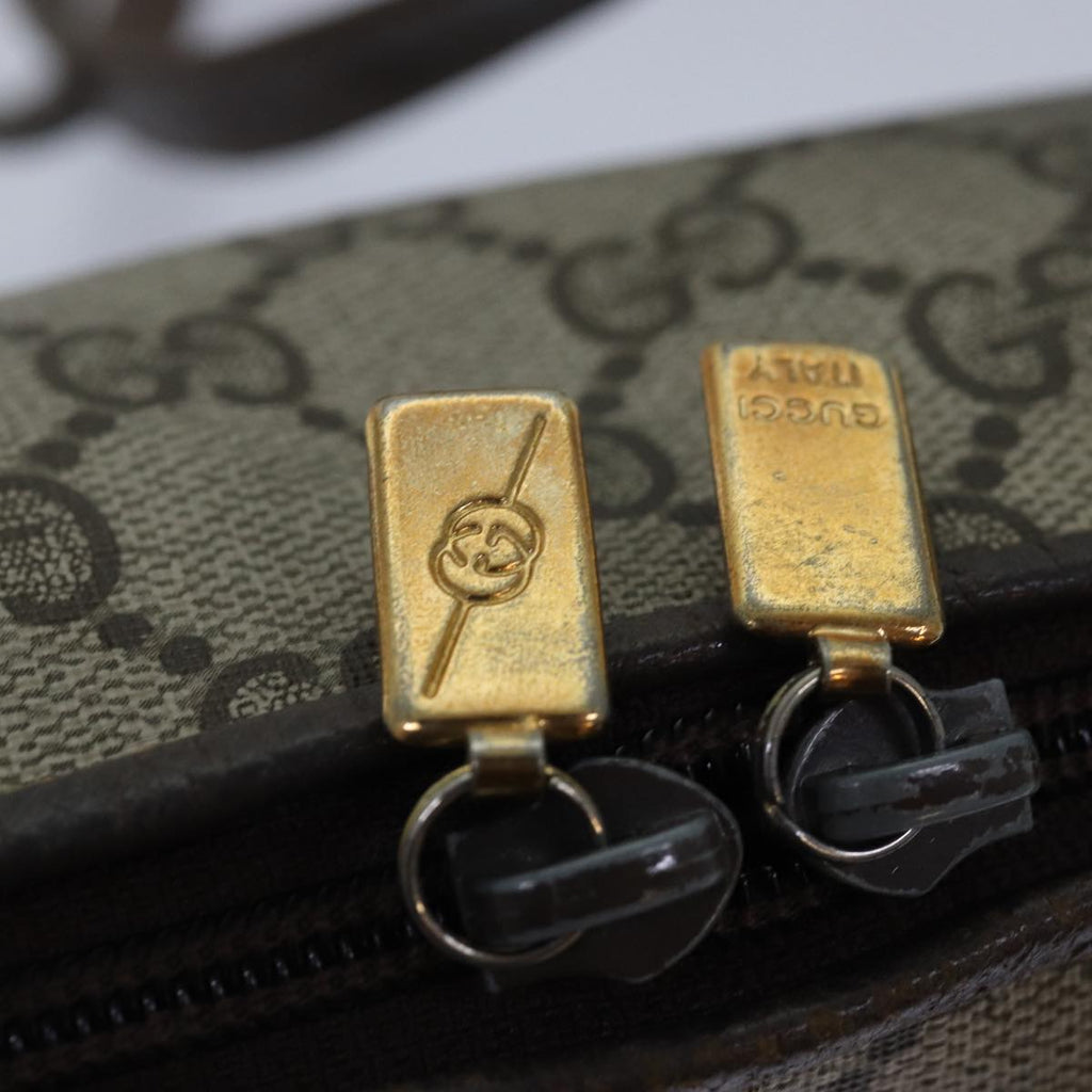 GUCCI GG Supreme Shoulder Bag PVC Beige yk13896