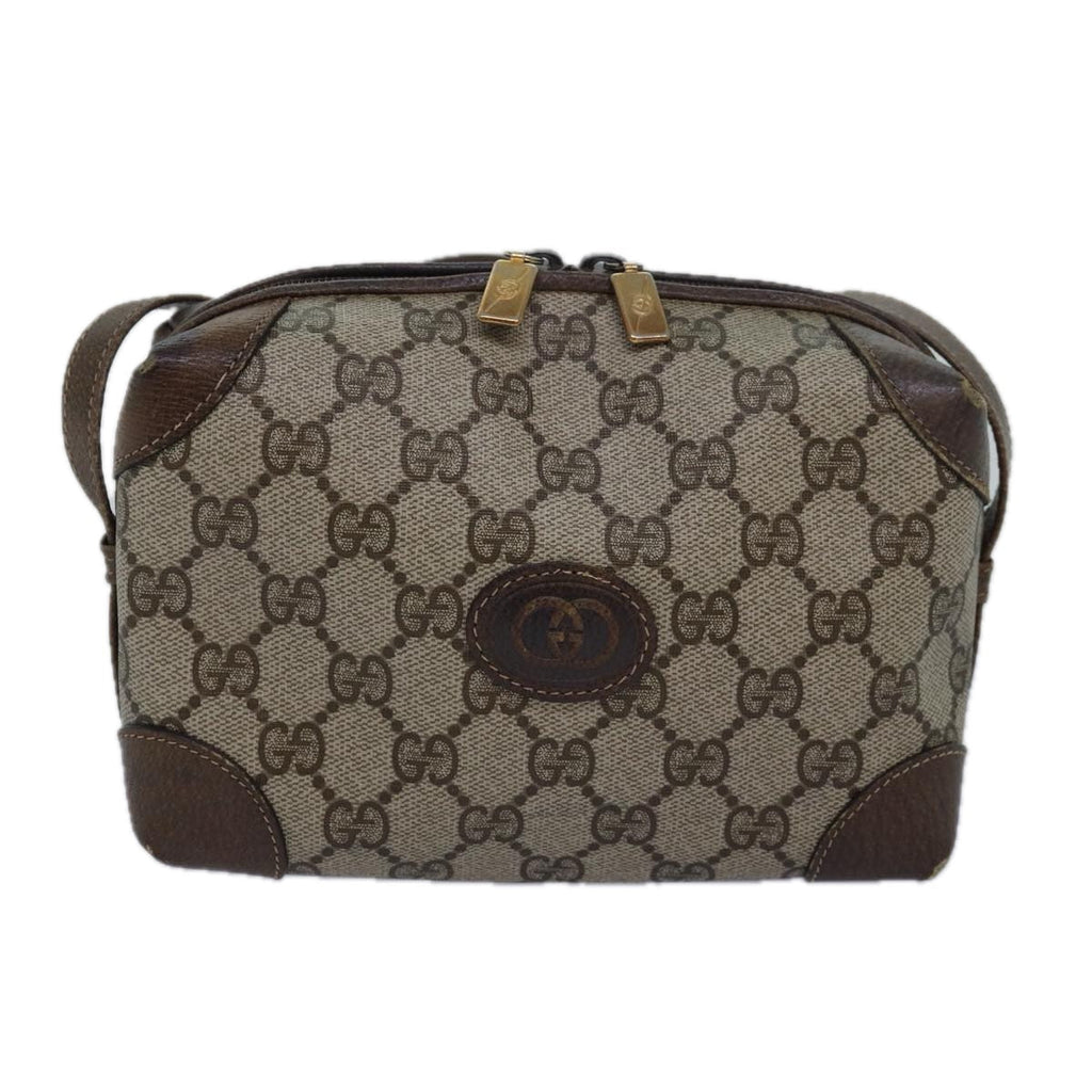 GUCCI GG Supreme Shoulder Bag PVC Beige yk13896