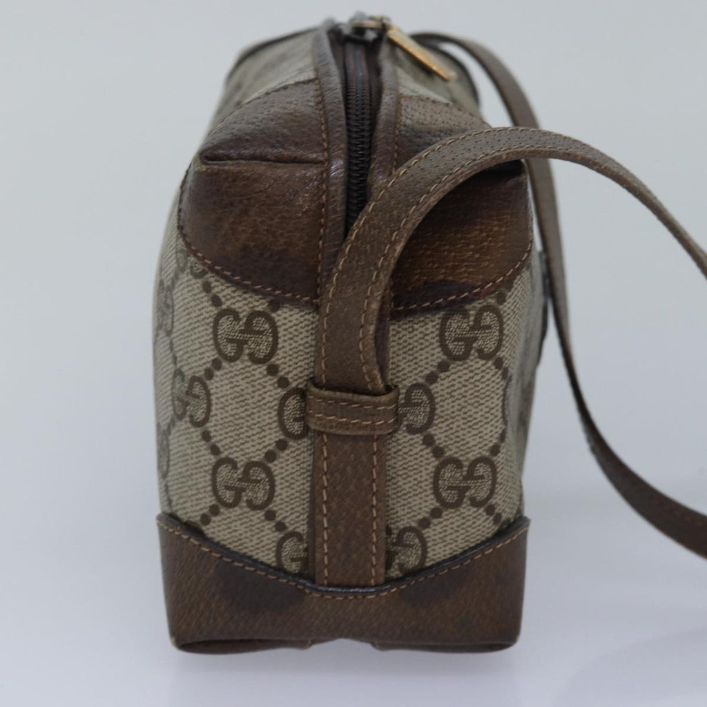 GUCCI GG Supreme Shoulder Bag PVC Beige yk13896