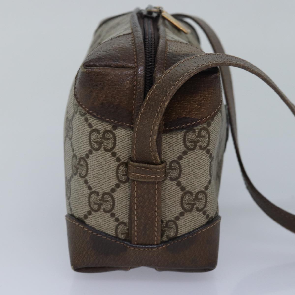 GUCCI GG Supreme Shoulder Bag PVC Beige yk13896