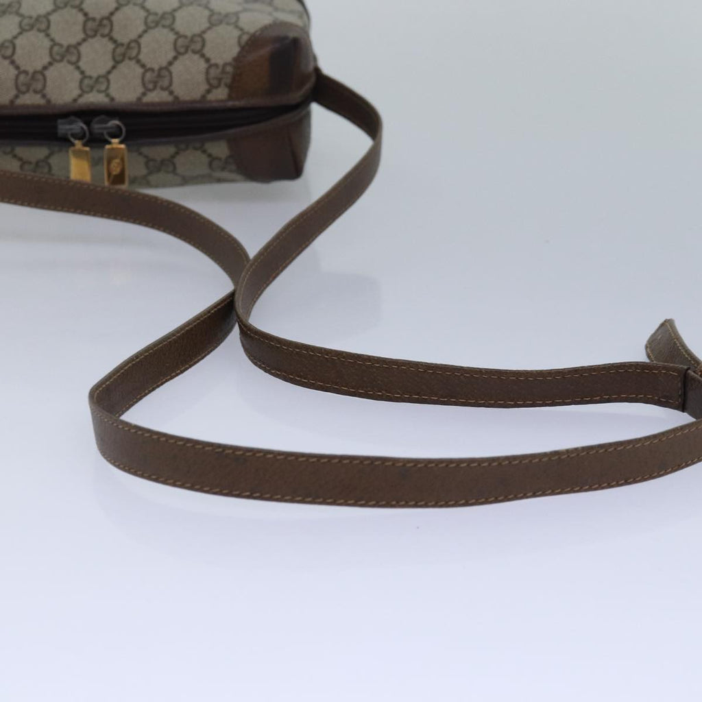 GUCCI GG Supreme Shoulder Bag PVC Beige yk13896