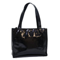 CHANEL Tote Bag Enamel Black CC yk13900