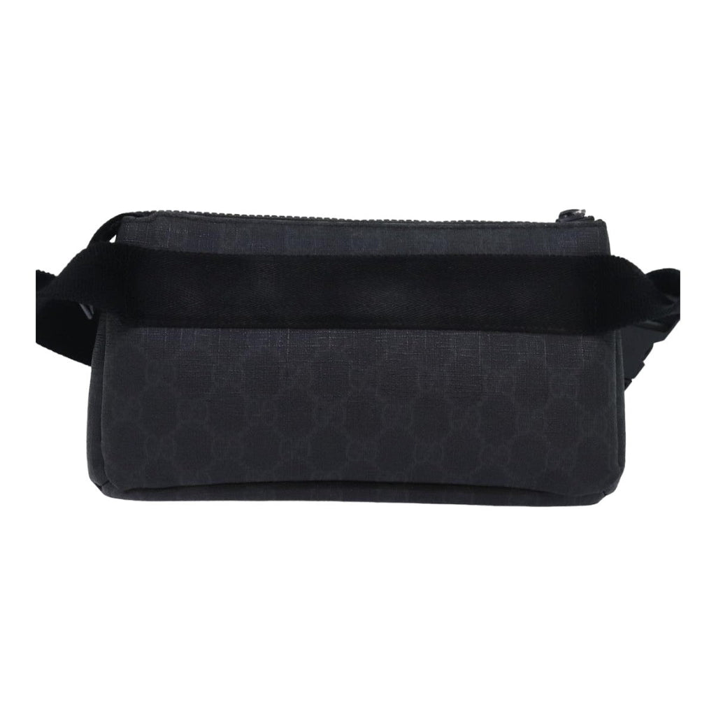 GUCCI GG Supreme Waist bag PVC Black 161833 yk13986