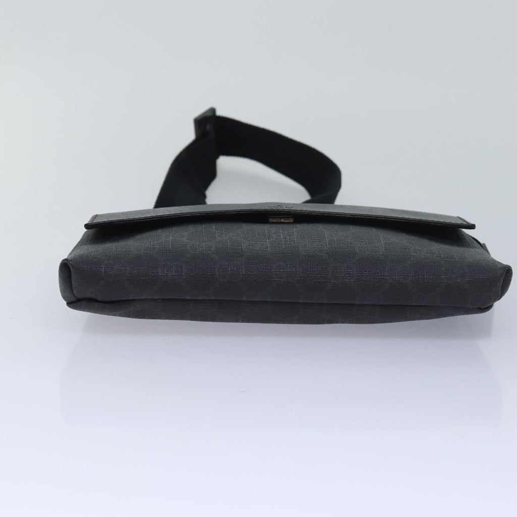 GUCCI GG Supreme Waist bag PVC Black 161833 yk13986