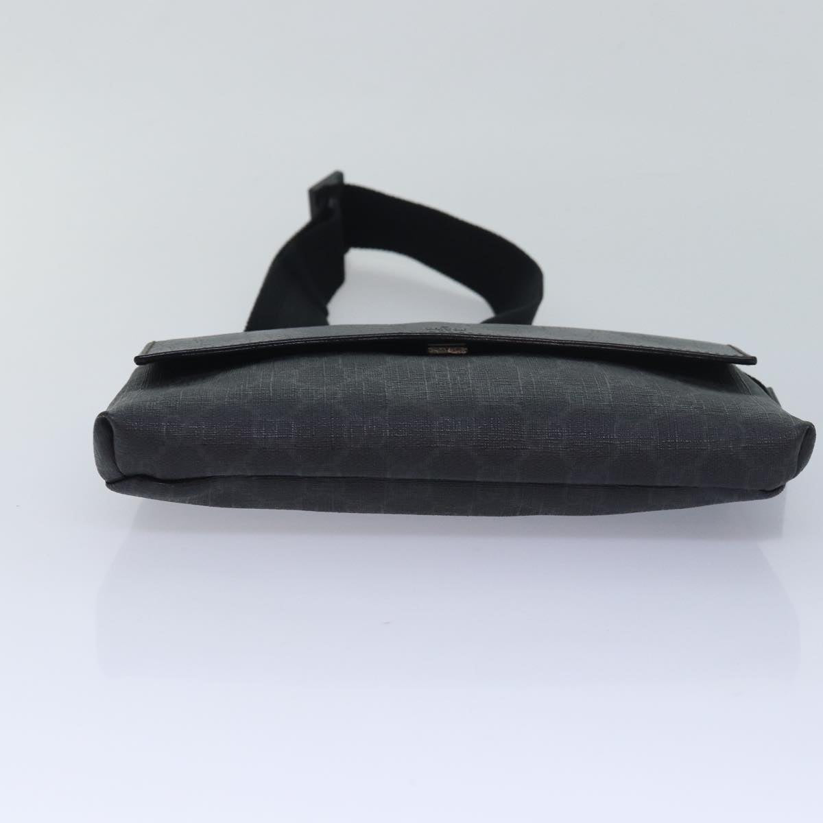 GUCCI GG Supreme Waist bag PVC Black 161833 yk13986