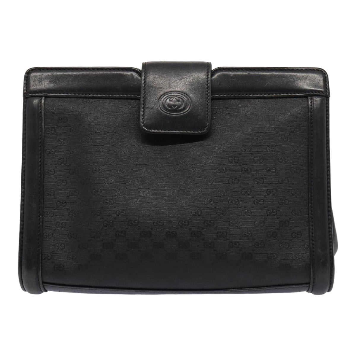 GUCCI Micro GG Canvas Clutch Bag Black 004 110 0364 yk13989