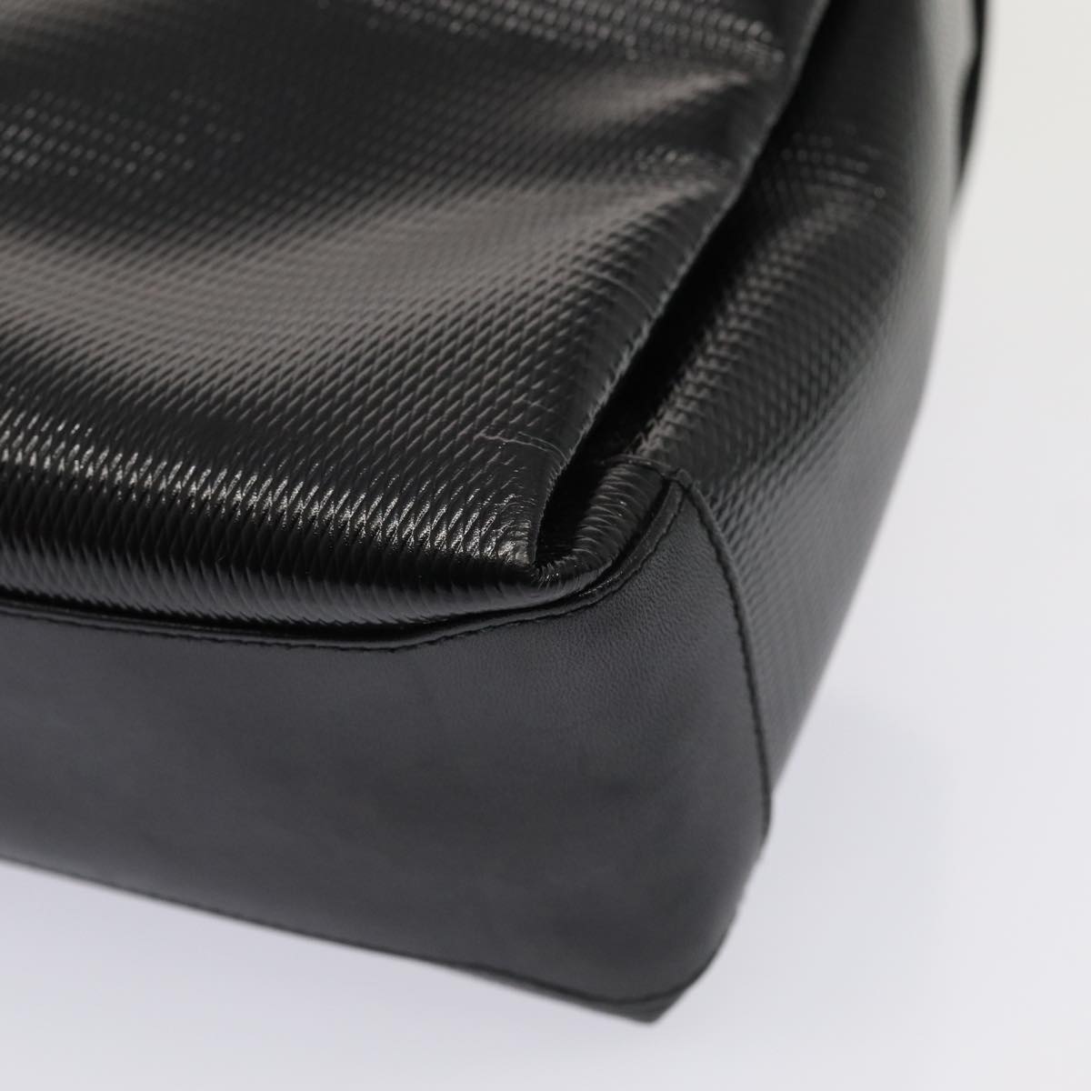 GUCCI Bamboo Hand Bag Patent leather Black yk13994