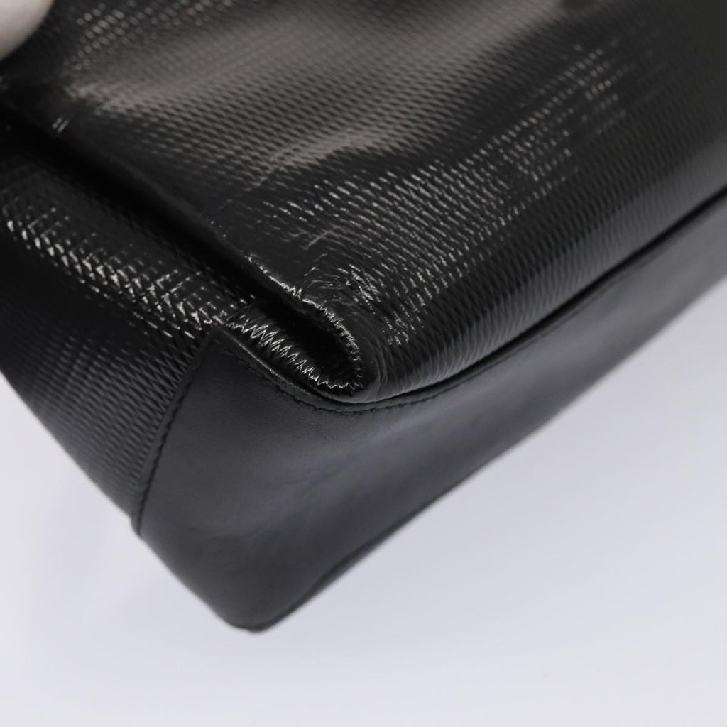 GUCCI Bamboo Hand Bag Patent leather Black yk13994