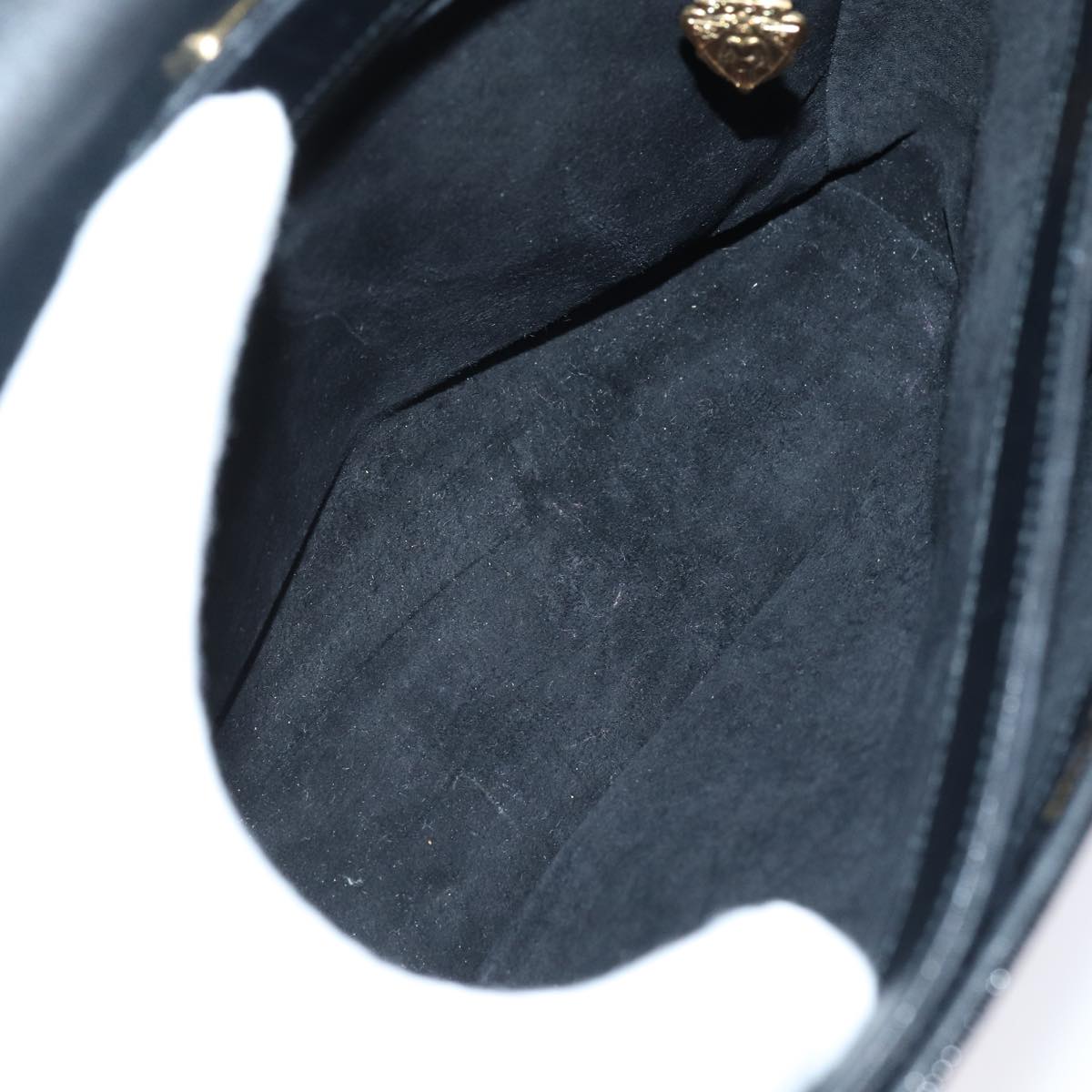 GUCCI Bamboo Hand Bag Patent leather Black yk13994