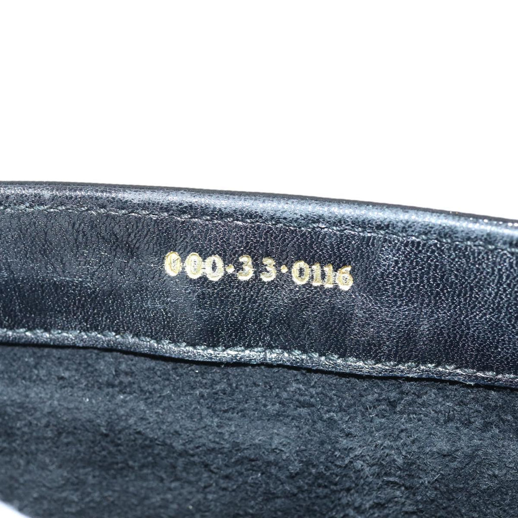 GUCCI Bamboo Hand Bag Patent leather Black yk13994