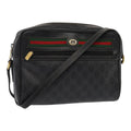 GUCCI GG Canvas Web Sherry Line Bag Black Red Green 98 02 088 yk13996