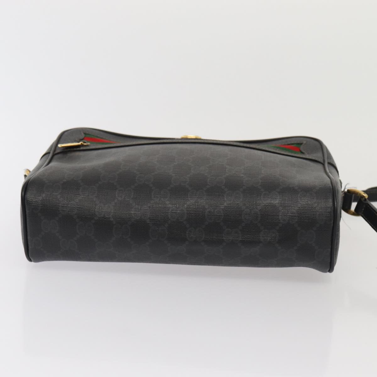 GUCCI GG Canvas Web Sherry Line Bag Black Red Green 98 02 088 yk13996