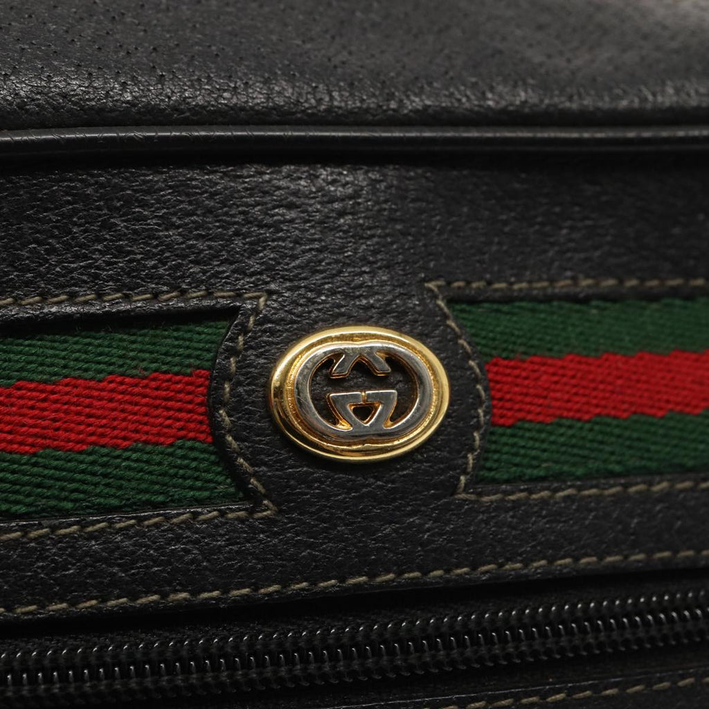 GUCCI GG Canvas Web Sherry Line Bag Black Red Green 98 02 088 yk13996