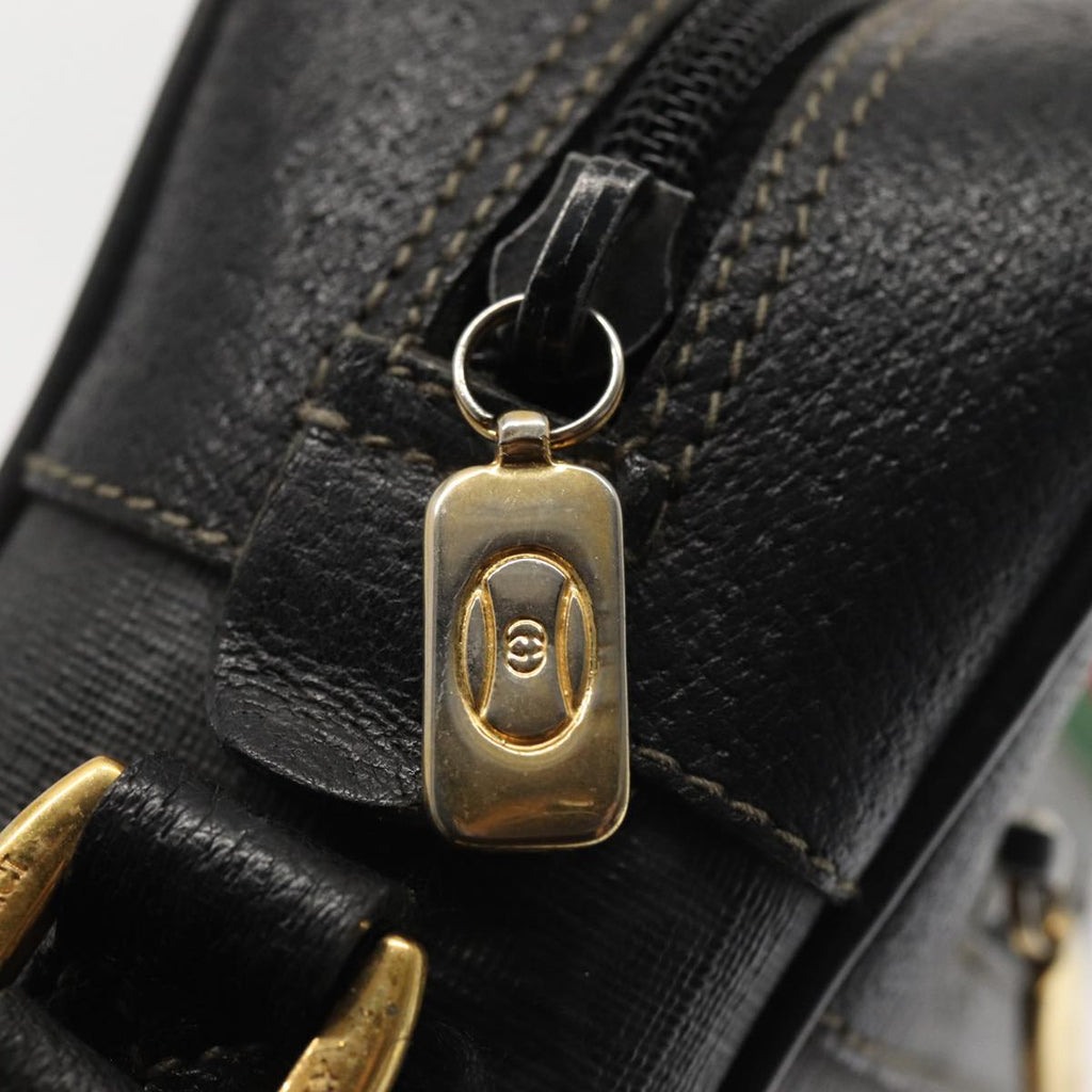 GUCCI GG Canvas Web Sherry Line Bag Black Red Green 98 02 088 yk13996