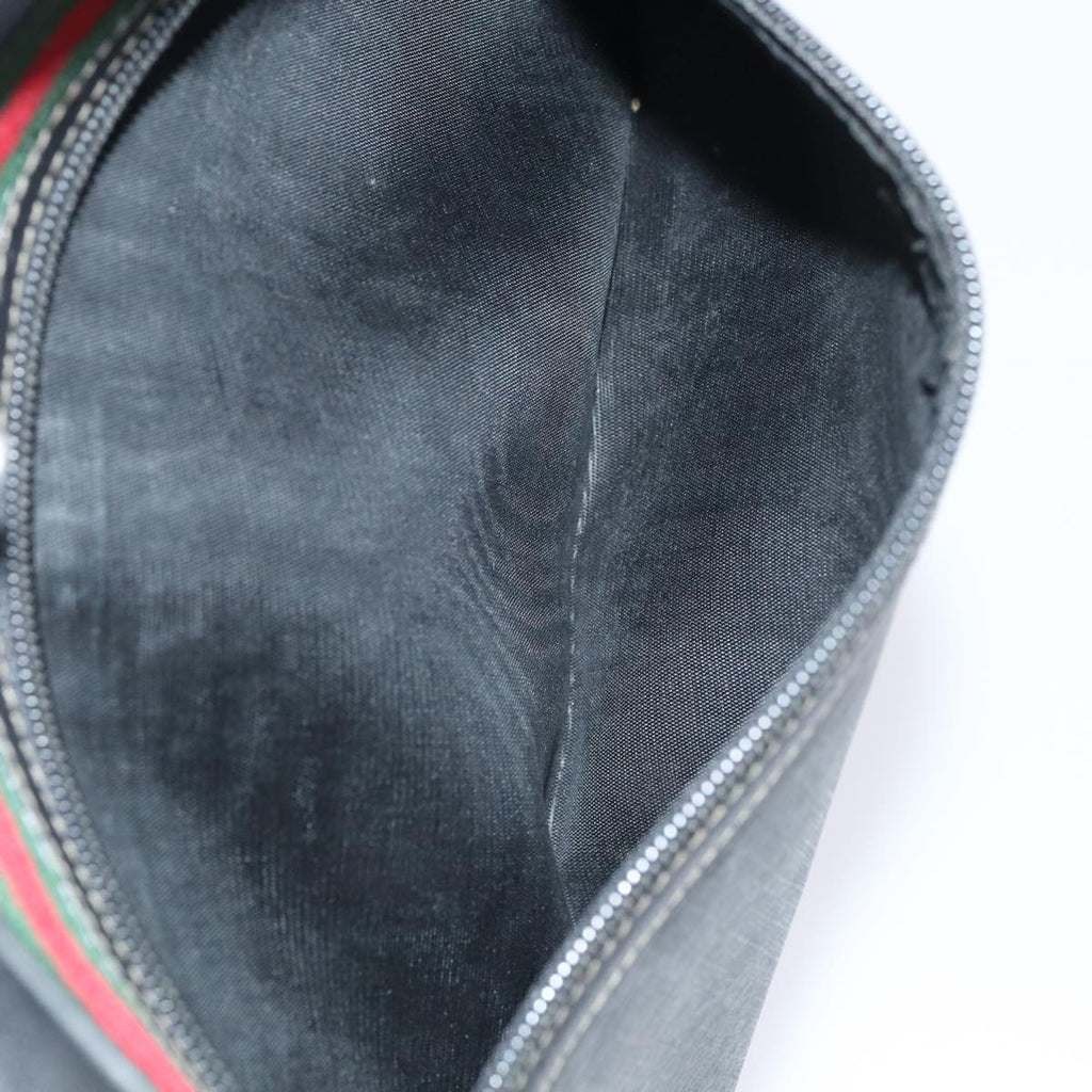 GUCCI GG Canvas Web Sherry Line Bag Black Red Green 98 02 088 yk13996