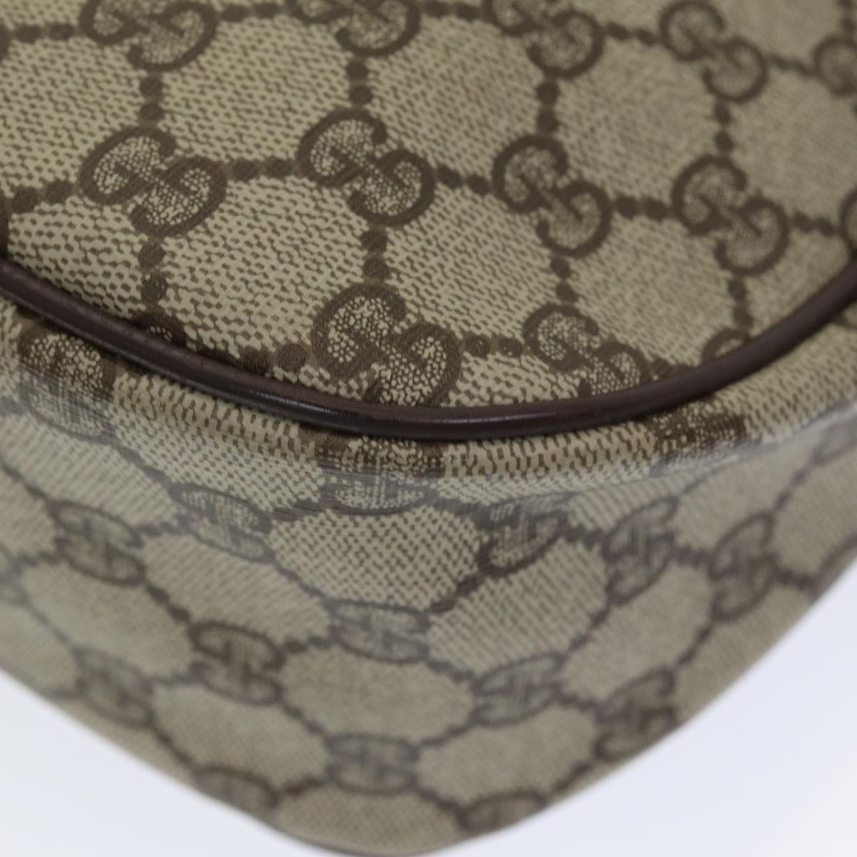 GUCCI GG Supreme Web Sherry Line Shoulder Bag PVC Beige 89 02 032 yk14049