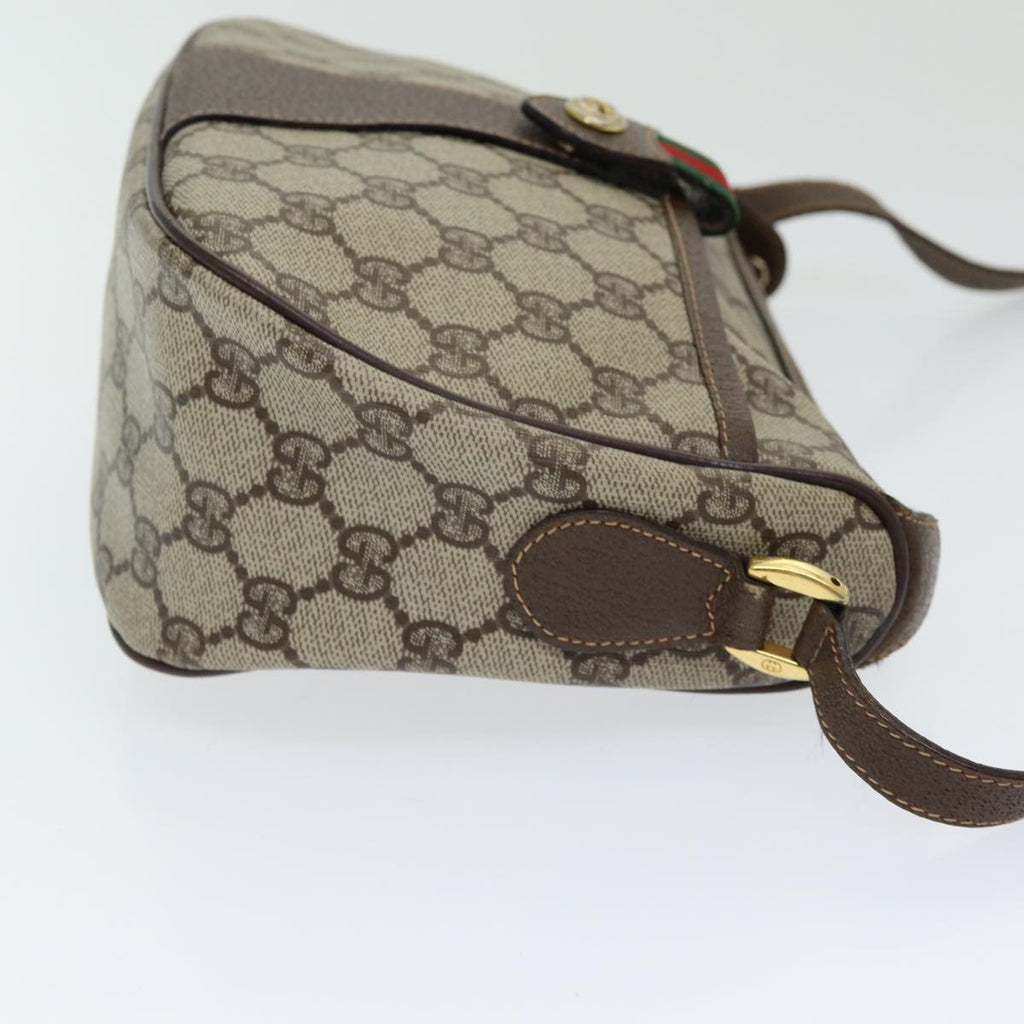 GUCCI GG Supreme Web Sherry Line Shoulder Bag PVC Beige 89 02 032 yk14049