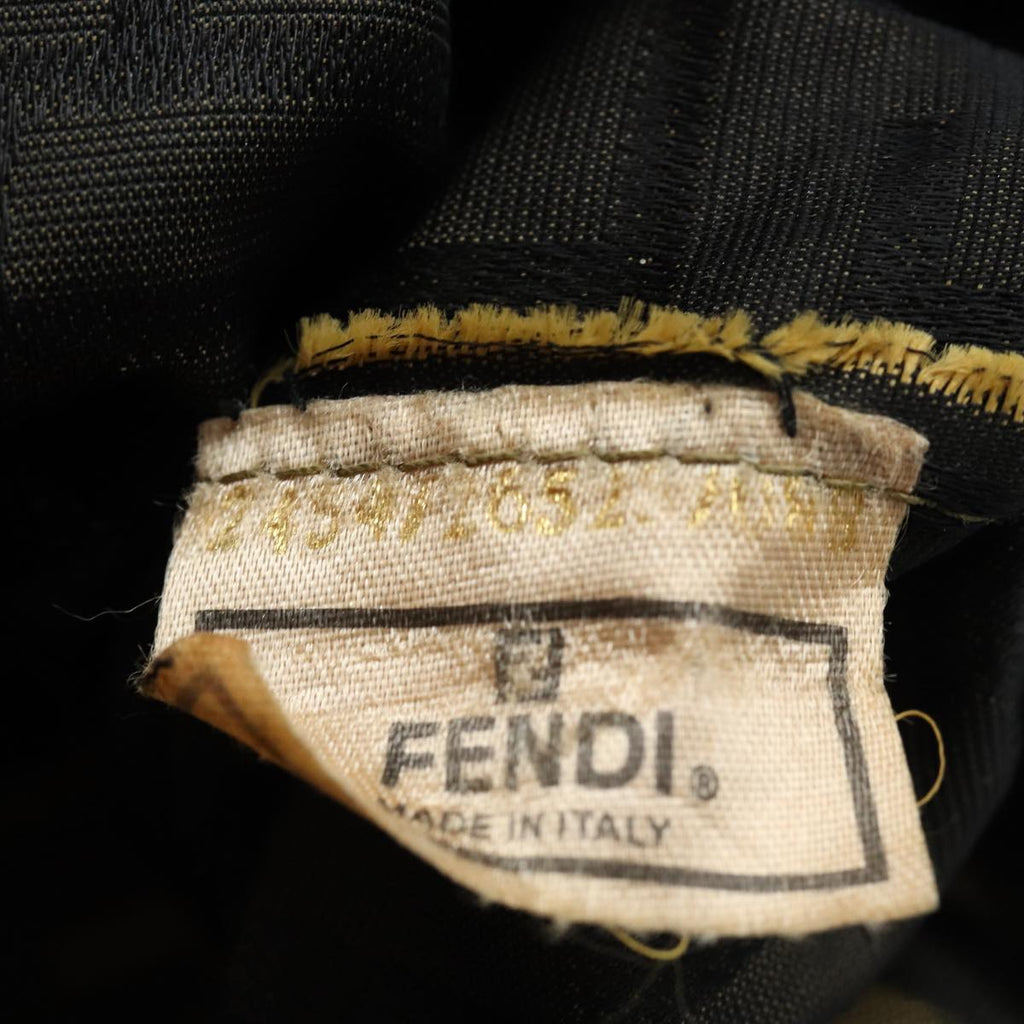 FENDI Zucca Canvas Hand Bag Brown Black yk14062
